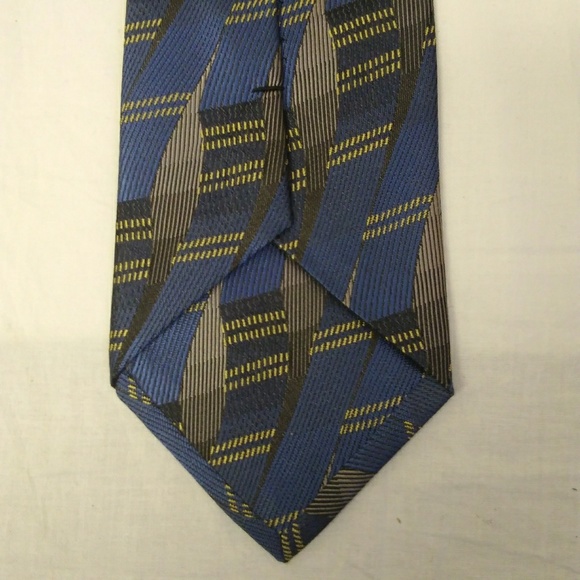 Phillipe Ertu Tie Silk Blue Black Gold - Picture 3 of 4